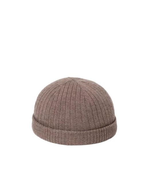 Gucci Brown Rib Knit Wool Hat for men