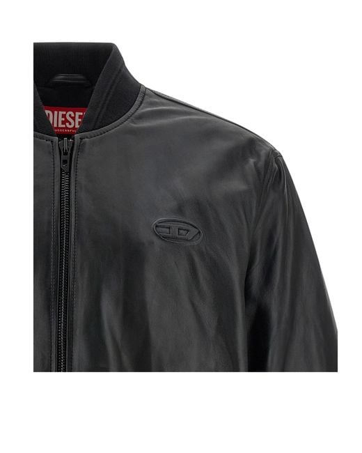 DIESEL Gray L-Type Bomber Jacket for men