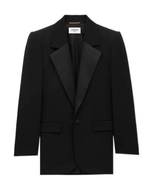 Saint Laurent Black Tuxedo Jacket