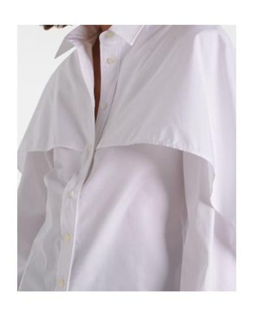 Stella McCartney White Caped Cotton Blouse