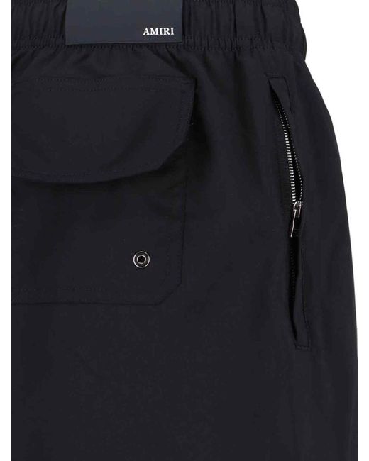 Amiri Black Logo Swim Shorts for men