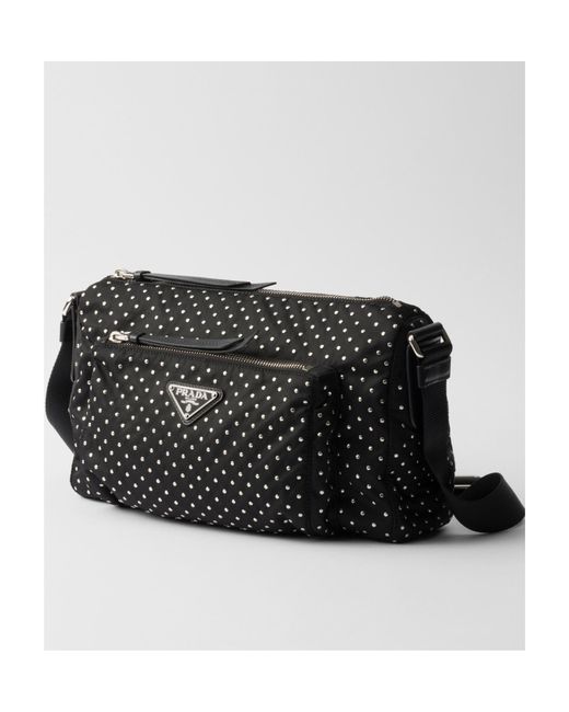 Prada Black Re-Nylon Bag With Studs