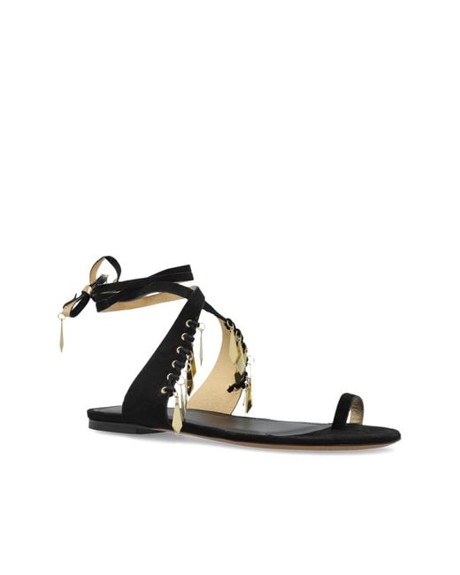 Isabel Marant Black Dreena Embellished Flat Sandals