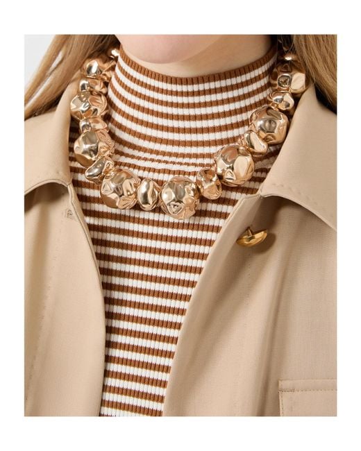 Max Mara Metallic Irregular Sphere-Adorned Choker Necklace
