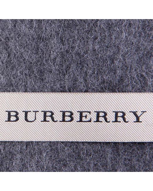 Burberry Blue Logo Checkered Scarf