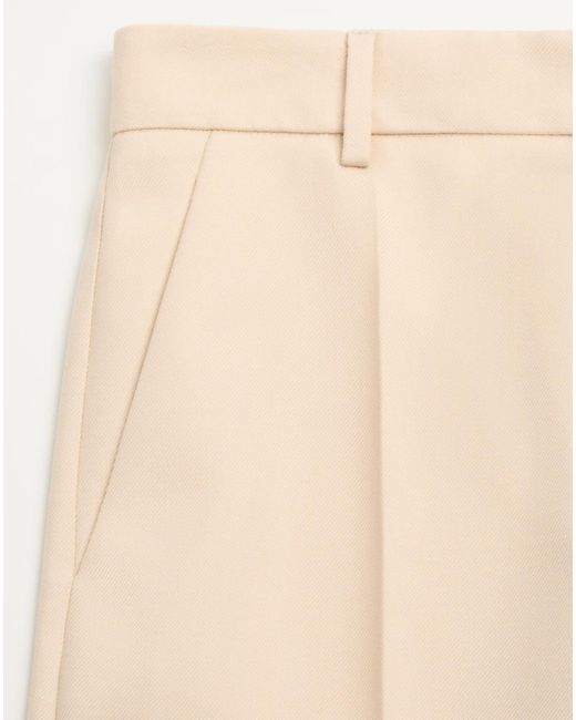 Valentino White Diagonal Dry Wool Trousers