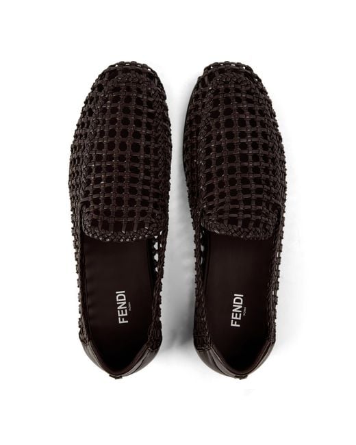 Fendi Black Simple Loafers for men