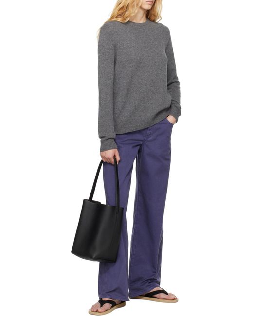 The Row Black Medium N/S Park Tote Bag