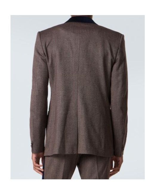 Wales Bonner Black Alto Pinstripe Wool-Blend Blazer for men