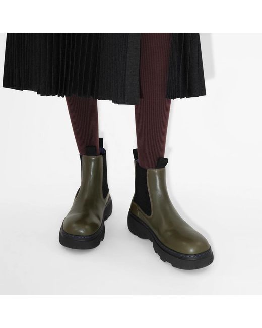 Burberry Black Round-Toe Chelsea Boots