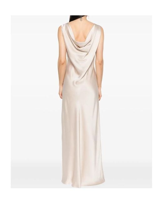 Antonelli White Cowl Neck Maxi Dress