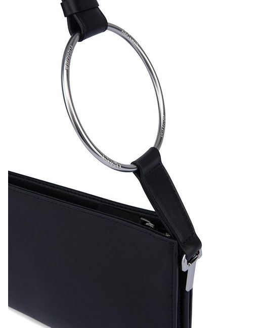 Dondup Black Ring-Detail Tote Bag