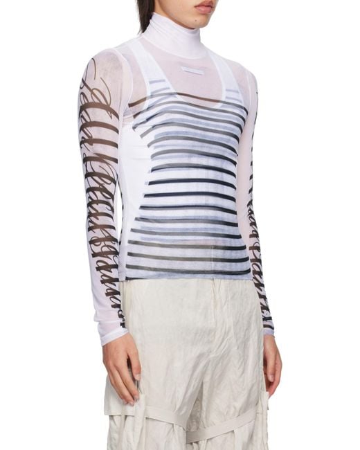 Jean Paul Gaultier White The Marinière Top