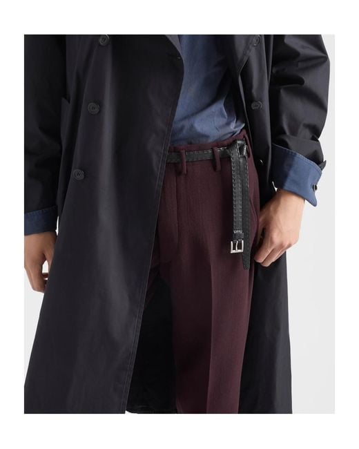 Prada Purple Wool Pants for men