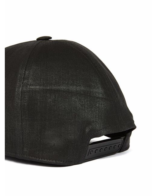 Rick Owens Black Embroidered Baseball Cap for men