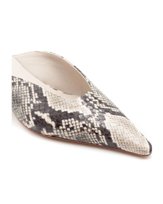 Vic Matié White Pointed Kitten Heel Mules