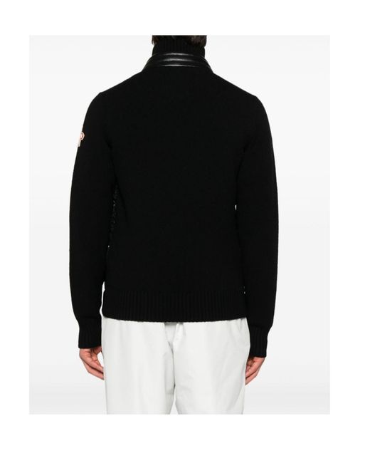 Moncler Black Grenoble Padded Zip-Up Cardigan for men