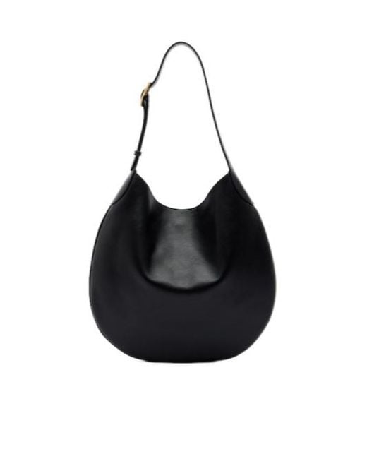 Nili Lotan Black Jagger Medium Leather Shoulder Bag