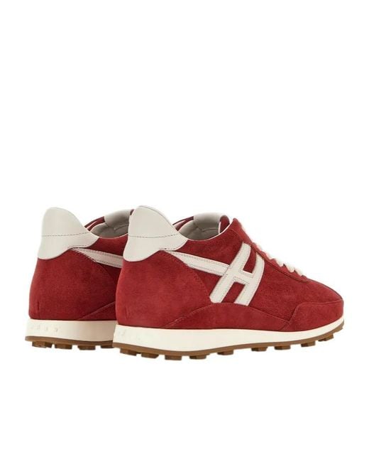 Hogan Red Runner Logo Sneakers