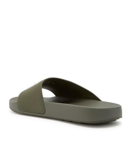 Givenchy Green Logo Rubber Sliders for men