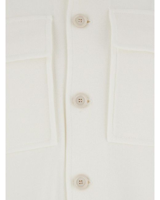 Lardini White Button-Up Jacket for men