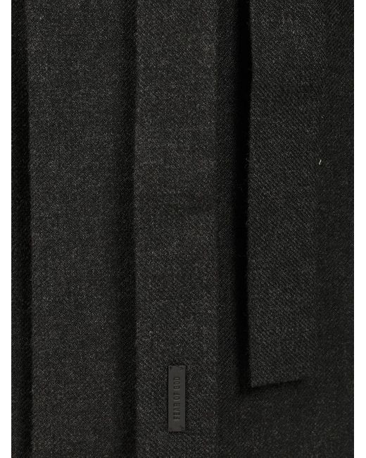 Fear Of God Black Belted Waist Relaxed Coat for men