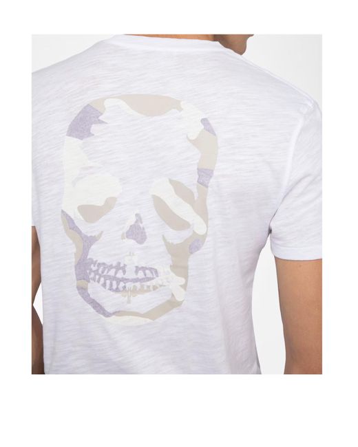 Zadig & Voltaire White Crew Neck T-Shirt for men