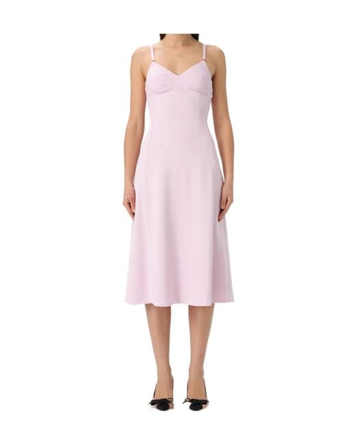 strapless open back dress Elisabetta Franchi knitted dress pink