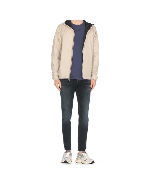 K-Way Blue Jake Plus.2 Reversible Jacket for men