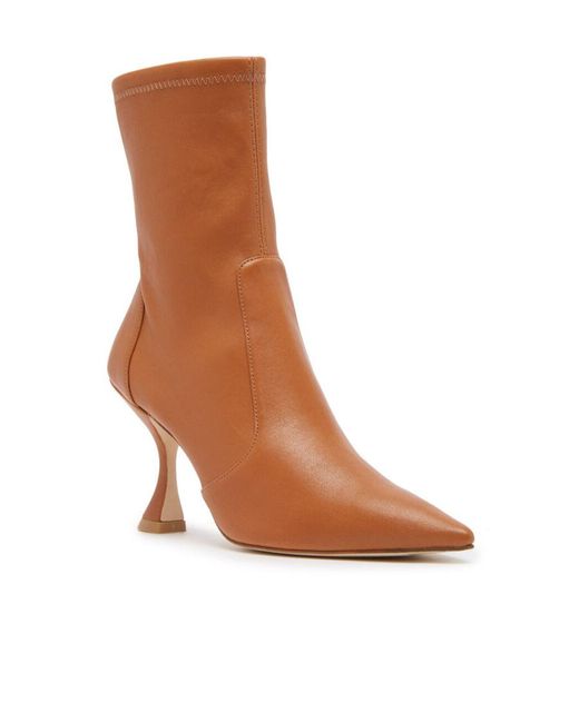 Stuart Weitzman Brown Pointy Thin-Heeled Boots