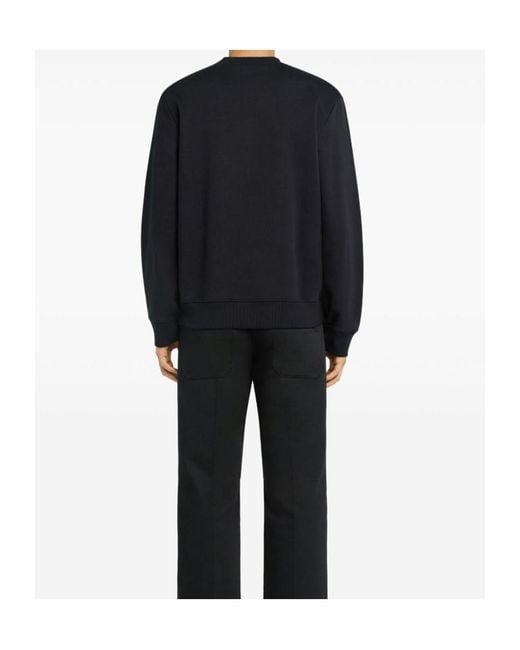 Courreges Blue Buttoned Jersey Sweatshirt for men