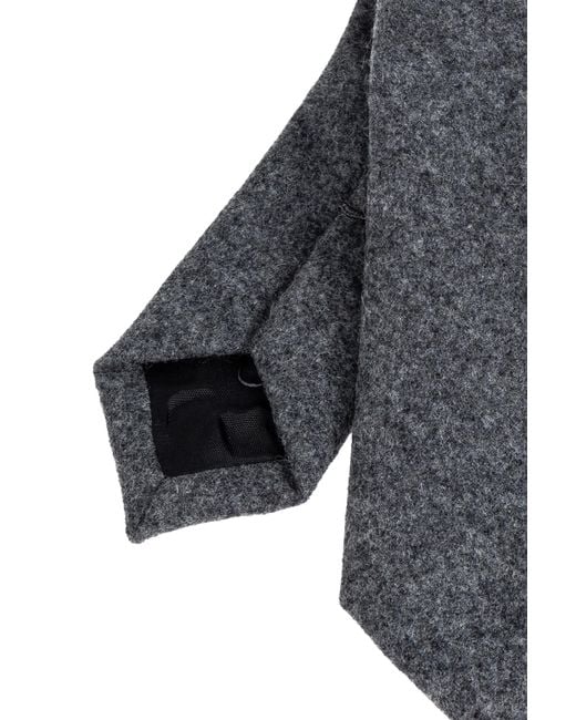 Bottega Veneta Gray Light Wool Flannel Tie for men