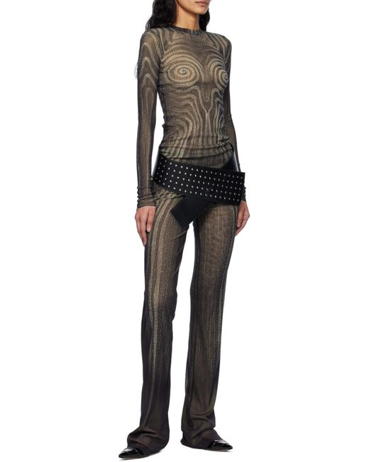 Jean Paul Gaultier Gray The Spirale Top
