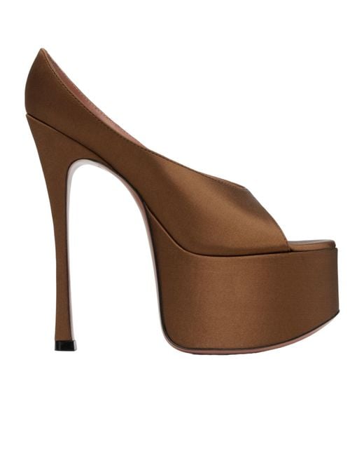 AMINA MUADDI Brown Anok Plateau High-Heeled Sandals