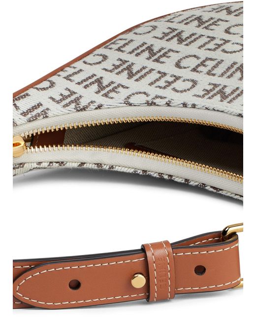 Céline White Logo Shoulder Bag