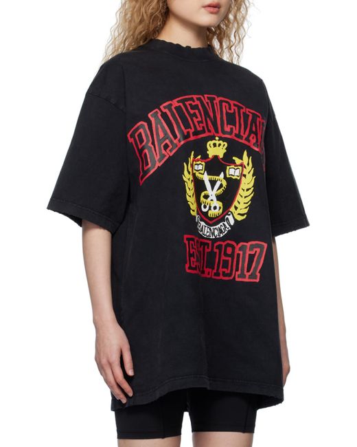 Balenciaga Blue Item O-Neck Short-Sleeved T-Shirt