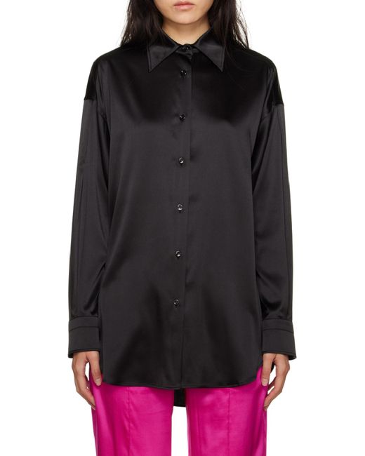 Tom Ford Black Pointed-Collar Button-Up Shirt