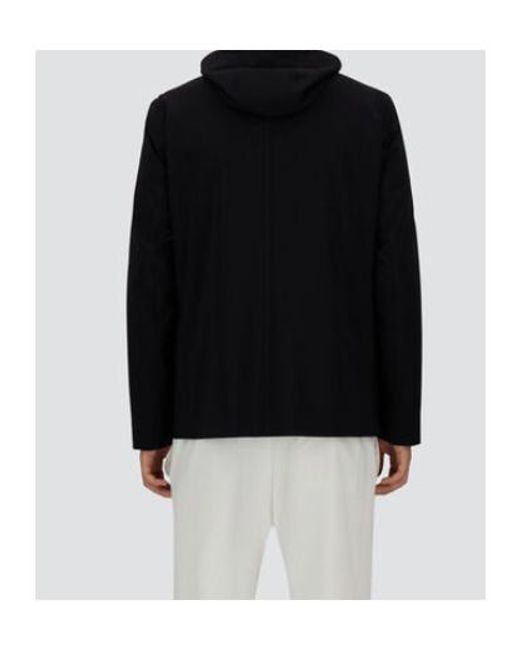 Herno Blue Hooded Jersey Blazer for men