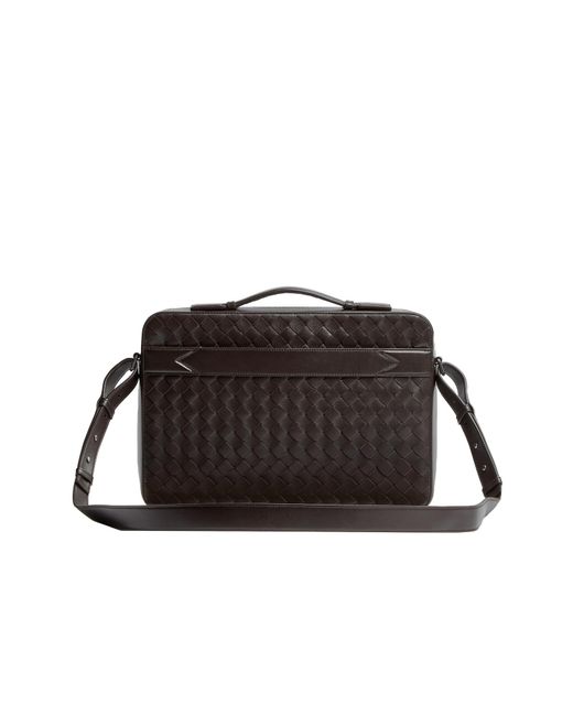 Bottega Veneta Black Getaway Slim Briefcase for men