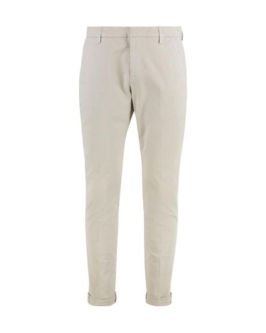 Dondup Gray Gaubert Cotton Slacks for men