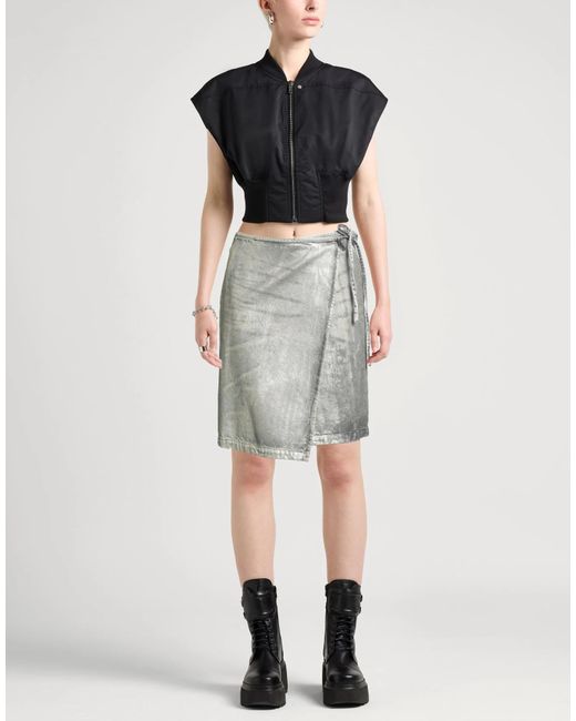 DIESEL Gray Metallic Denim Wrap Skirt