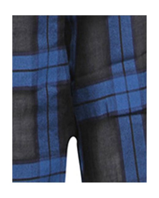 Burberry Blue Checkered Detail Shirt