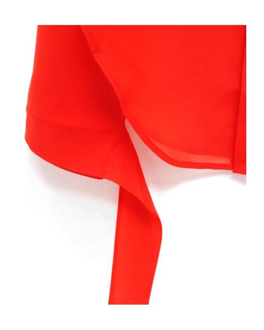 Frankie Shop Red Tie-Cuff Shirt