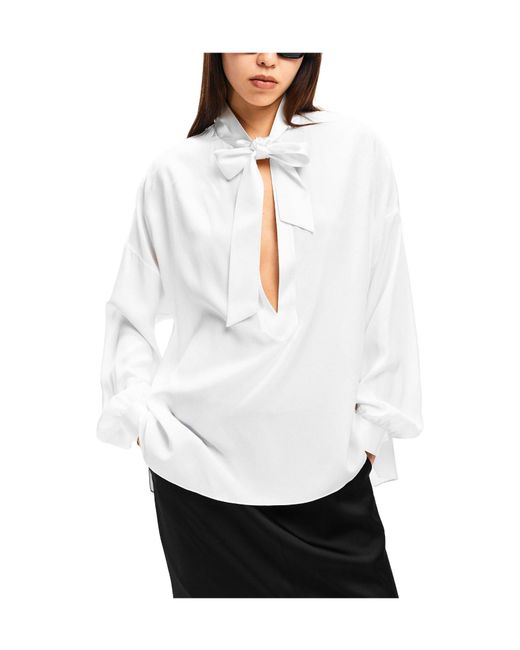 Tom Ford White Solid Color Top