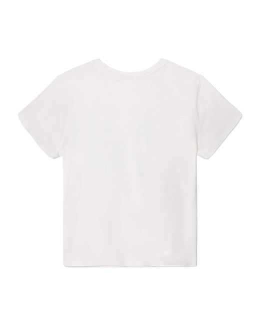 Re/done Pink Graphic Printed Crewneck T-Shirt