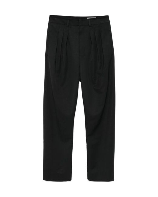 Lemaire Black Pleated Tailored Pants