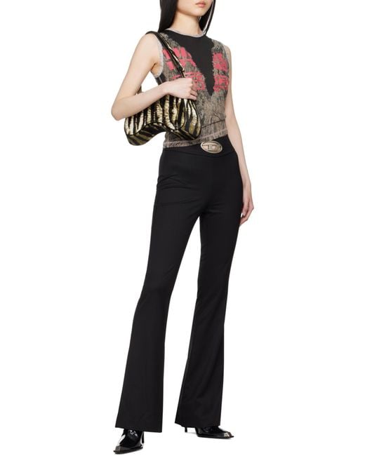 DIESEL Black P-Erseus Logo Plaque Pants