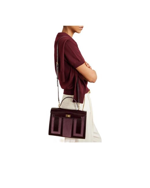 Anya Hindmarch Purple Separated Multi-Pocket Handbag