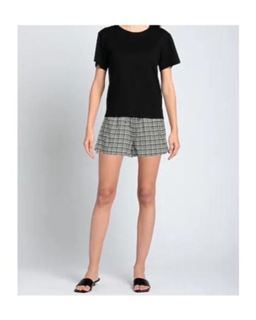 Ganni Gray Plaid Shorts