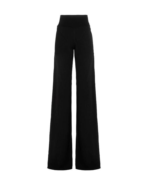 Rick Owens Black Wide-Leg Tailored Trousers